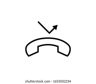 Phone flat icon. Single high quality outline symbol for web design or mobile app.  Phone thin line signs for design logo, visit card, etc. Outline pictogram EPS10