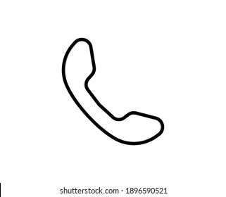 Phone flat icon. Single high quality outline symbol for web design or mobile app.  Phone thin line signs for design logo, visit card, etc. Outline pictogram EPS10