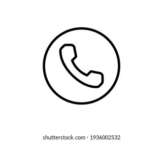 Phone flat icon. Single high quality outline symbol for web design or mobile app.  Phone thin line signs for design logo, visit card, etc. Outline pictogram EPS10