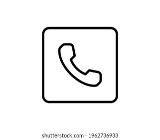 Phone flat icon. Single high quality outline symbol for web design or mobile app.  Phone thin line signs for design logo, visit card, etc. Outline pictogram EPS10