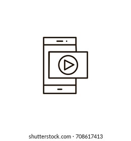 Phone flat icon. Single high quality symbol of line telephone vector for web design or mobile app. Color signs of contact for design logo. Single pictogram of communication on white background