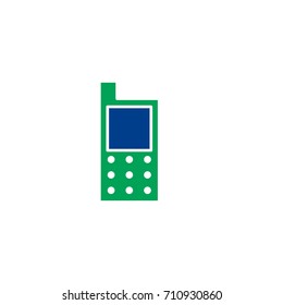 Phone flat icon. Single high quality symbol of silhouette telephone vector for web design or mobile app. Color signs of contact for design logo. Single pictogram of communication on white background