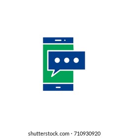 Phone flat icon. Single high quality symbol of silhouette telephone vector for web design or mobile app. Color signs of contact for design logo. Single pictogram of communication on white background