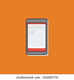 phone flat icon vector