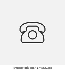Ilustración del vector de icono plano de teléfono