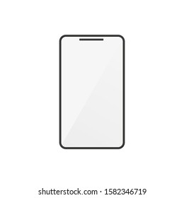 phone with a flat screen isolate on a white background