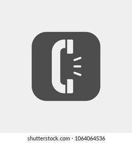 Phone flat vector icon. Contact flat vector icon