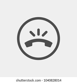 Phone flat vector icon. Telephone flat vector icon