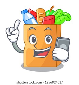 With phone food bag package of shape cartoon