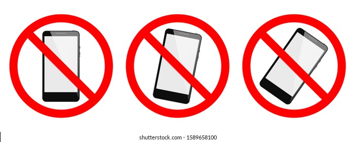 Phone Forbidden Vector Sign No Phone Stock Vector (Royalty Free) 1589658100