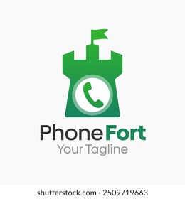 Plantilla de diseño de logotipos de Phone Fort. Bueno para empresas, agencias, comunidad y Organización