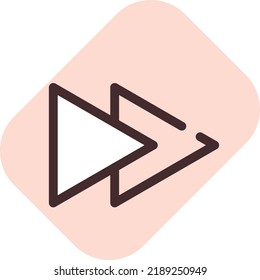 Phone forward option, illustration, vector on a white background.