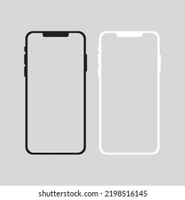 phone front isolated on background