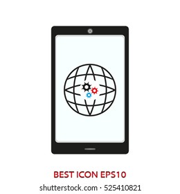 phone functions, vector icon, eps10