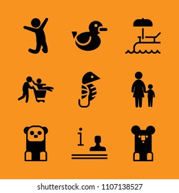 phone, fur, supermarket and software icon set. Vector illustration for web and design.