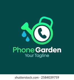 Phone Garden Logo Design Template. Good for Business, Agency, Community and Organization