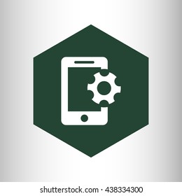 phone and gear icon