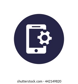 phone and gear icon