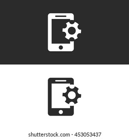 phone and gear icon