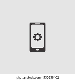phone gear icon vector, can be used for web and mobile design