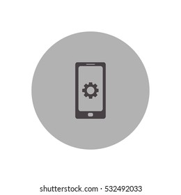 phone gear icon vector, can be used for web and mobile design