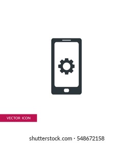 phone gear icon vector, can be used for web and mobile design