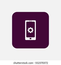 phone gear icon vector, can be used for web and mobile design.