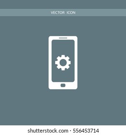 phone gear icon vector, can be used for web and mobile design.