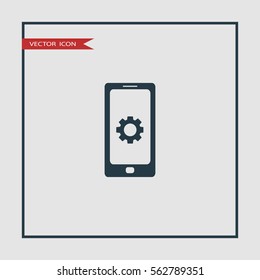 phone gear icon vector, can be used for web and mobile design