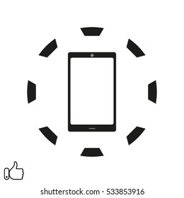 phone gear, icon, vector illustration EPS 10