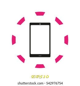 phone gear, icon, vector illustration eps10