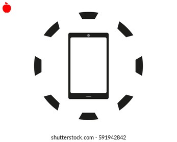 phone, gear, icon, vector illustration eps10