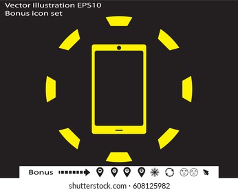 phone, gear, icon, vector illustration eps10