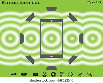 phone, gear, icon, vector illustration eps10