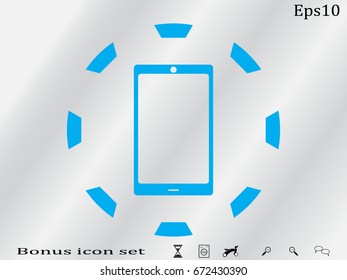 phone, gear, icon, vector illustration eps10