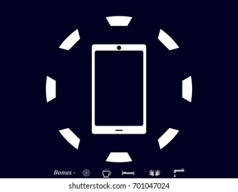 phone, gear, icon, vector illustration eps10