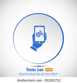 phone with gears and cogs 