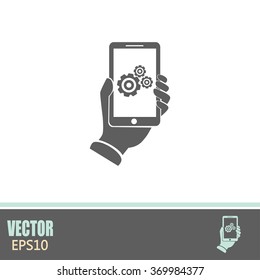 phone with gears and cogs 
