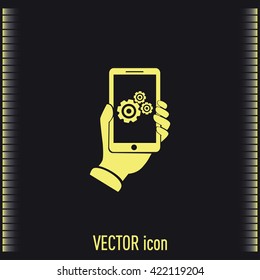 phone with gears and cogs 