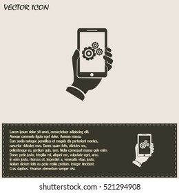 phone with gears and cogs 