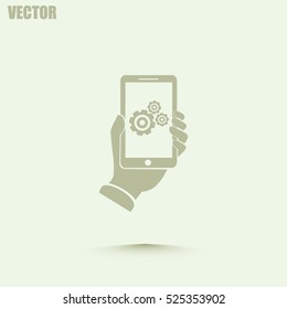 phone with gears and cogs 