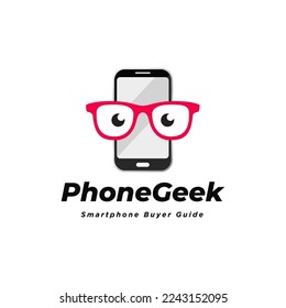 Phone Geek Logo. Geek Technology Logo Template Design Vector