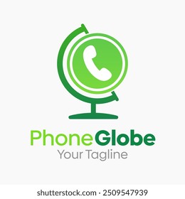Design-Vorlage für Phone Globe-Logos. Gut für Unternehmen, Agentur, Gemeinschaft und Organisation