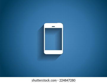 Phone Glossy Icon Vector Illustration