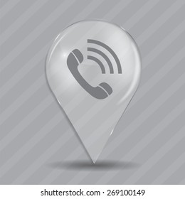 Phone Glossy Icon Vector Illustration
