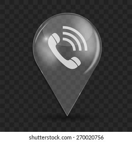 Phone Glossy Icon Vector Illustration