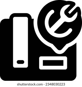 Phone Glyph Icon - Single Icon, Vector