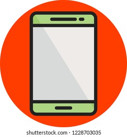 Phone Glyph round circle multi color B/G