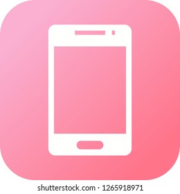 Phone glyph round corner multi color gradient BG