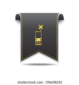 Phone golden Vector Icon Design
